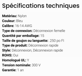 GROTE TERMINAL NYLON QUICK DISCONNECT FEM 16-14 (15)