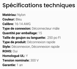 GROTE TERMINAL NYLON QUICK DISCONNECT MALE 16-14 (15)