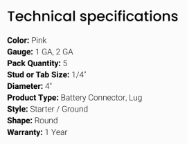 GROTE BATTERY CONNECTOR