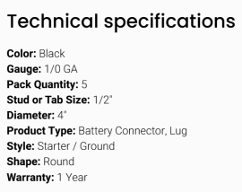 GROTE BATTERY CONNECTOR