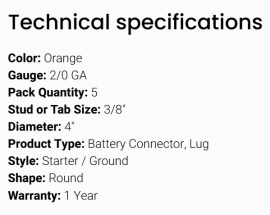 GROTE BATTERY CONNECTOR