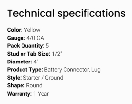GROTE BATTERY CONNECTOR