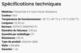 GROTE TIE-WRAP 1/2" X 25.5" (25)