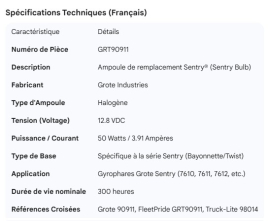 GROTE SENTRY BULB **(DISCONTINUED)