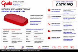 GROTE FRUEHAUF REPLACEMENT LENS RED