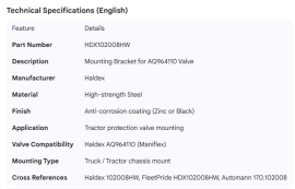 HALDEX BRACKET FOR AQ964110