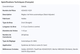 HALDEX SLACK ADJUSTER 1-1/2"- 28 SPLINE AUTO 5-1/2" STRAIGHT