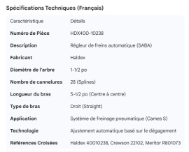 HALDEX SLACK ADJUSTER 1-1/2"- 28 SPLINE AUTO 5-1/2" STRAIGHT