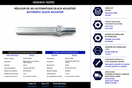 HALDEX SLACK ADJUSTER FLAT STUD