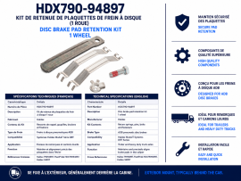 HALDEX DISC BRAKE PAD RETAINER KIT (1 WHEEL)
