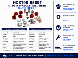HALDEX DISC BRAKE CALIPER SLIDE KIT