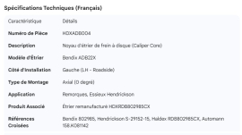 HALDEX CALIPER CORE FOR HDXRDB802985CX