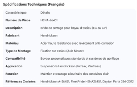 HENDRICKSON AXLE HOSE CLAMP