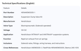 HENDRICKSON SUSPENSION DUMP KIT