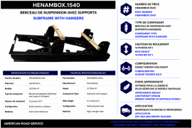 HENDRICKSON ULTRAA-K SUBFRAME WITH HANGERS 16" RIDE HEIGHT