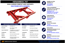 HENDRICKSON SUB-FRAME WITH HANGERS