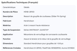 HENDRICKSON SLIDER PIN SPRING