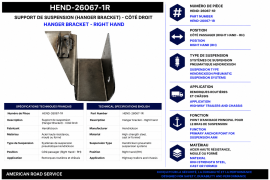 HENDRICKSON SUSPENSION HANGER BRACKET RIGHT