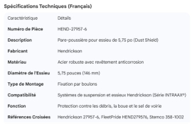 HENDRICKSON DUSTSHIELD FOR 5.75" AXLE