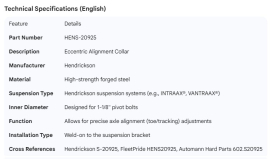HENDRICKSON ECCENTRIC ALIGNMENT COLLAR