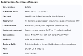 AIR SPRING MOUNTING KIT 3-1/8" SPACER