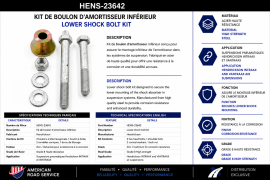 LOWER SHOCK BOLT KIT