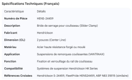 HENDRICKSON SLIDER CLAMP 2" CL