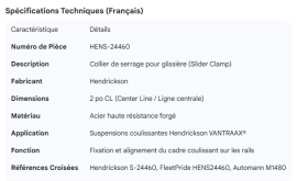 HENDRICKSON SLIDER CLAMP 2" CL