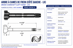 HENDRICKSON - CAME DE FREIN INTRAAX GAUCHE