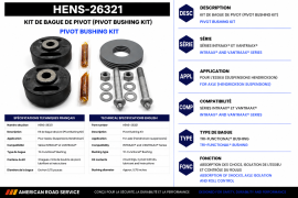 HENDRICKSON PIVOT BUSHING KIT FOR 1 AXLE