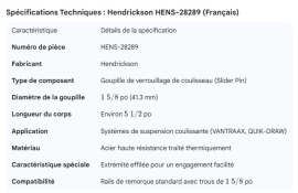 HENDRICKSON SLIDER PIN 1-5/8"