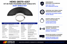 HENDRICKSON DUST SHIELD KIT CLAMP-ON 5.75" AXLE ADB22X