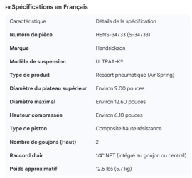 HENDRICKSON AIR SPRING ULTRAA-K