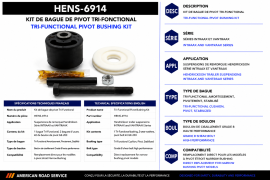 HENDRICKSON PIVOT BUSHING KIT TRI-FUNCTIONAL (1 HANGER)