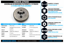 HENDRICKSON TIREMAAX 2.75" END PLUG ASSEMBLY
