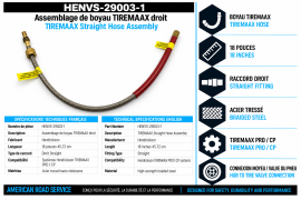 HENDRICKSON TIREMAAX TIRE HOSE ASSY STRAIGHT 18"