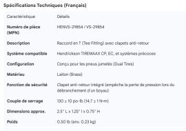 HENDRICKSON TIREMAAX TEE FITTING