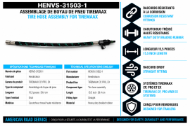 HENDRICKSON TIREMAAX TIRE HOSE ASSEMBLY STR 15.5
