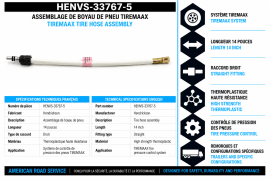 HENDRICKSON TIRE HOSE ASSY STRAIGHT THERMO 14"