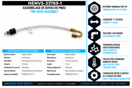 HENDRICKSON TIRE HOSE ASSY THERMO 180DEG 11"