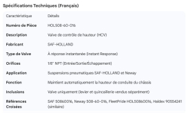SAF HEIGHT CONTROL VALVE