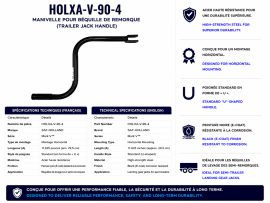 HOLLAND CRANK HANDLE MARK V 11.625" HORIZONTAL