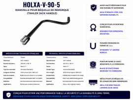 HOLLAND CRANK HANDLE MARK V 14.50" VERTICAL