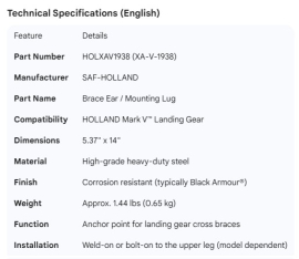 HOLLAND EAR BRACE MARK V