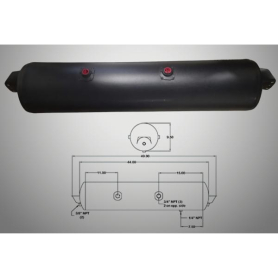 AIR TANK 9.5" X 44" (49" FULL LENGHT)