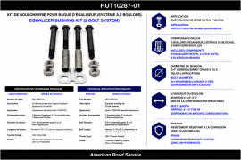 HUTCH EQUALISER BUSHING HARDWARE KIT