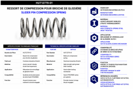 HUTCH SLIDER PIN COMPRESSION SPRING