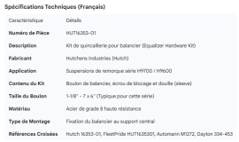 HUTCH EQUALIZER HARDWARE KIT H9700