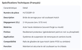 HUTCH SLIDE RAIL CLAMP 2-1/4" CL
