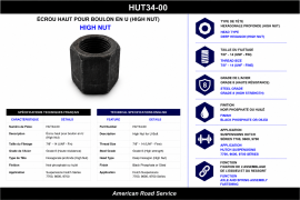 HUTCH U-BOLT HIGH NUT 7/8 DN7/8GR8